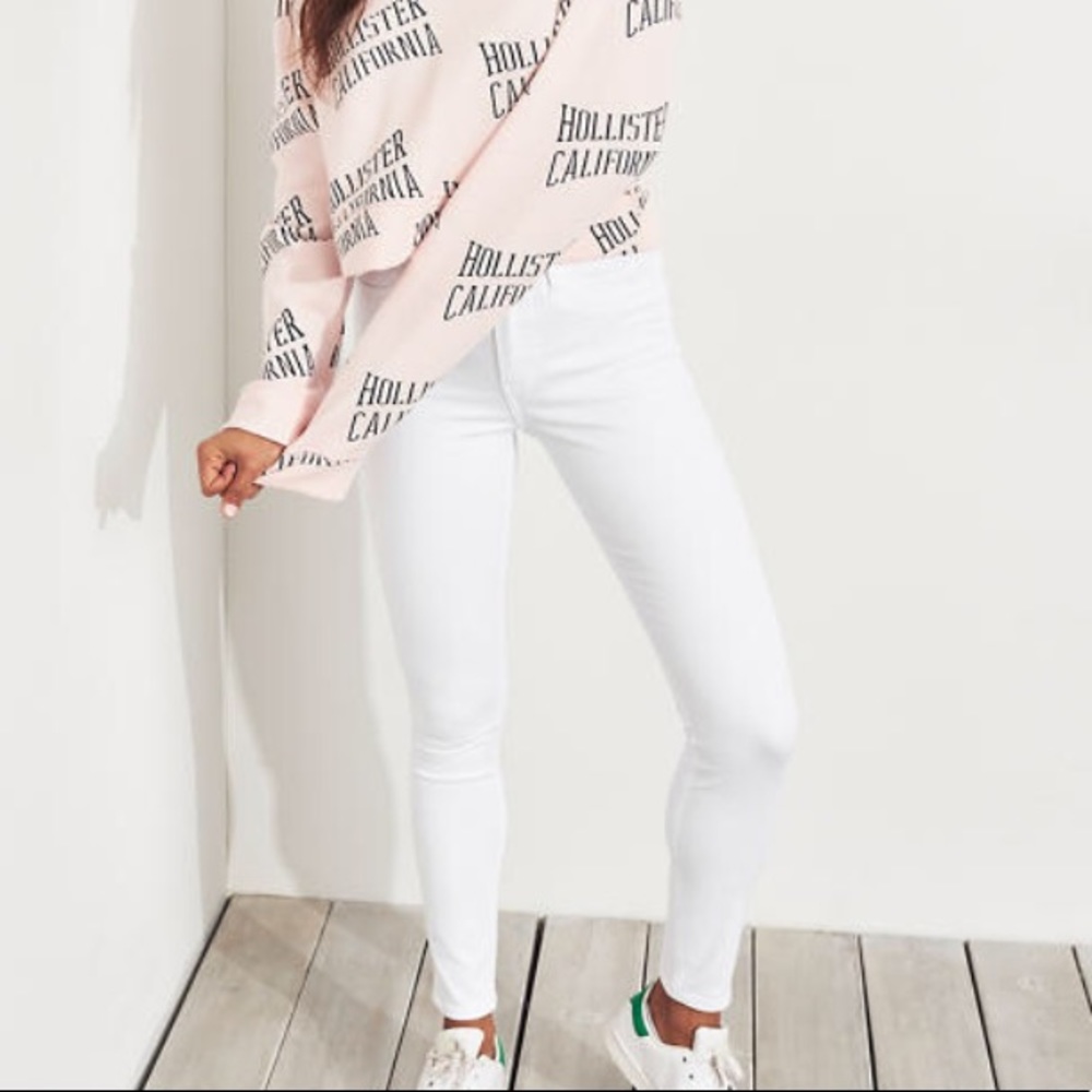 White High Waisted Jeggings